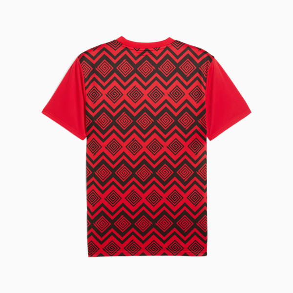 メンズ サッカー エジプト プレマッチ 半袖 シャツ, PUMA Red-PUMA Black, extralarge-JPN