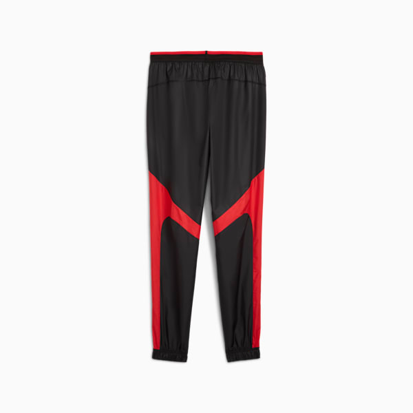 メンズ サッカー エジプト プレマッチ ウーブン パンツ, PUMA Black-PUMA Red, extralarge-JPN