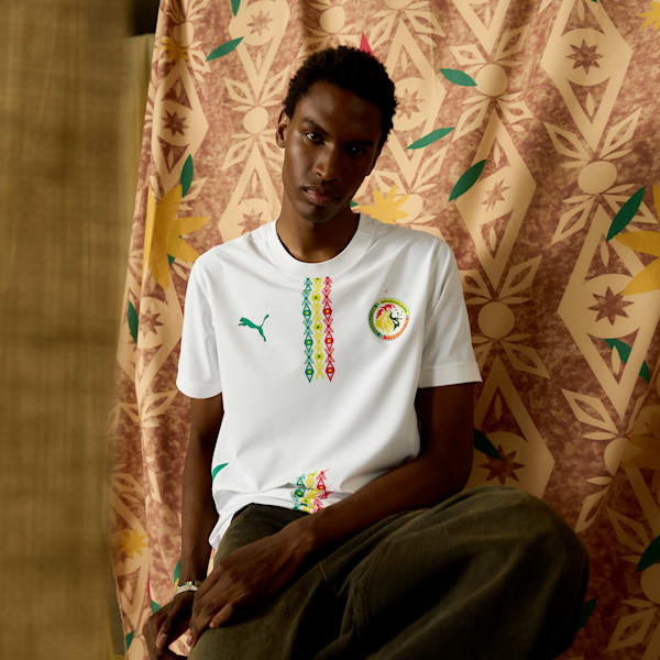 Jersey local Senegal 2025 para hombre, PUMA White-Sport Green, extralarge