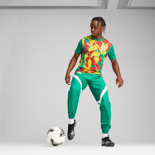 Jersey de fútbol para hombre prepartido Senegal 2025, Sport Green-Faster Yellow-PUMA Red, extralarge