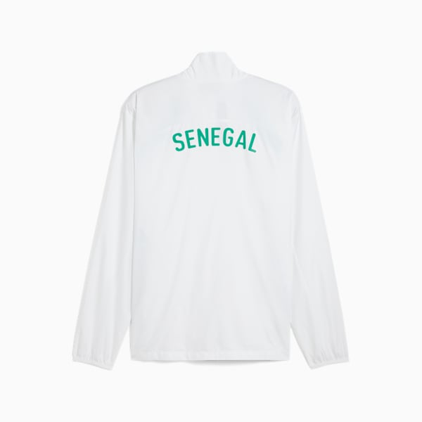 メンズ サッカー セネガル プレマッチ ウーブン ジャケット, PUMA White-Sport Green, extralarge-JPN