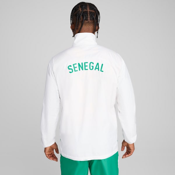 Senegal 2025 Pre-match Woven Jacket Men, PUMA White-Sport Green, extralarge