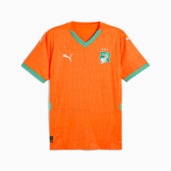 Côte d'Ivoire 2025 Men's Home Replica Soccer Jersey, Rickie Orange-Jade Frost, extralarge