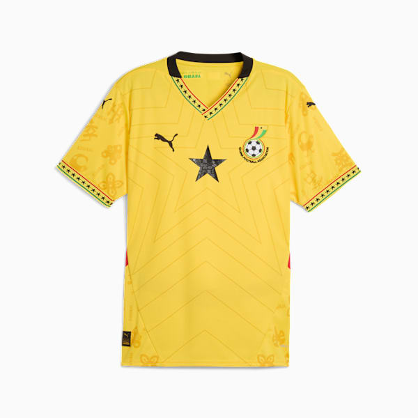 Ghana 2025 Away Jersey Men, Pelé Yellow-PUMA Black, extralarge-GBR