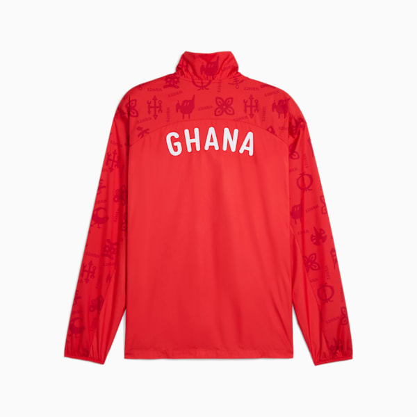メンズ サッカー ガーナ プレマッチ ウーブン ジャケット, PUMA Red-PUMA White, extralarge-JPN