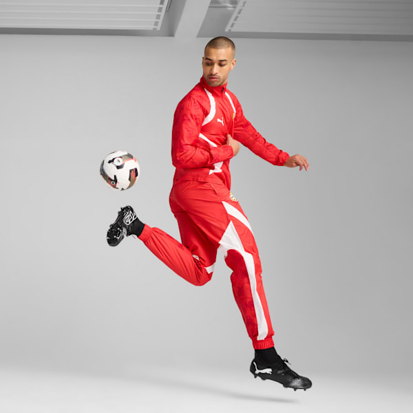 メンズ サッカー ガーナ プレマッチ ウーブン パンツ, PUMA Red-PUMA White, extralarge-JPN
