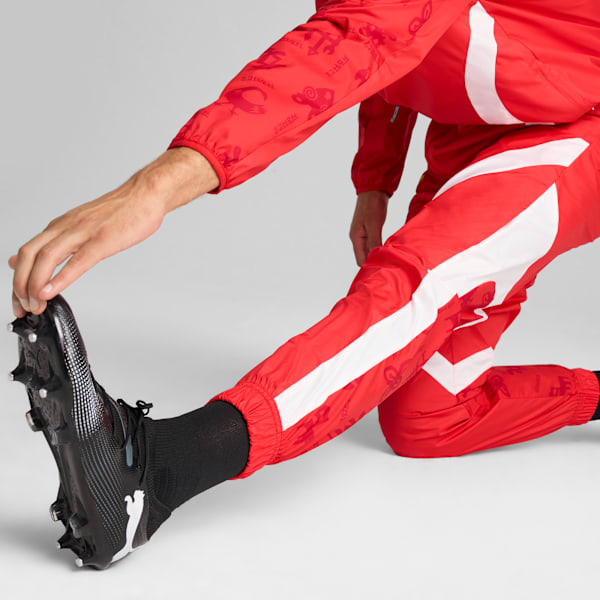 メンズ サッカー ガーナ プレマッチ ウーブン パンツ, PUMA Red-PUMA White, extralarge-JPN