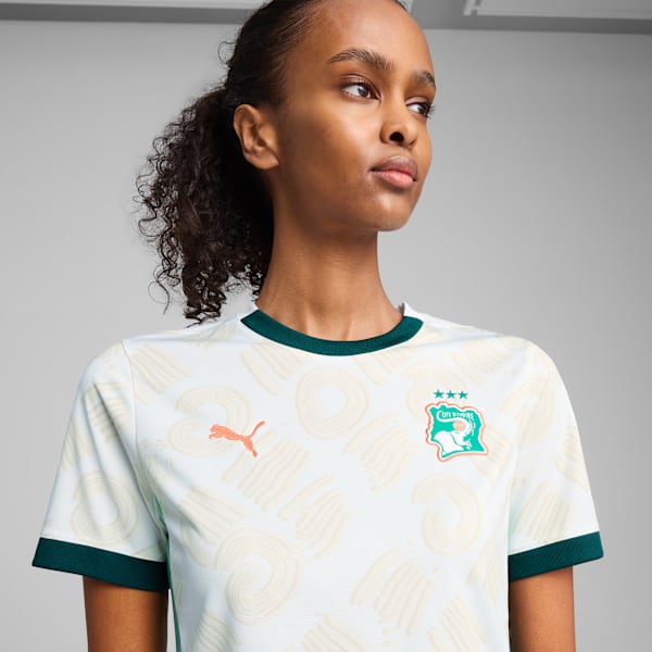 Côte d'Ivoire 2025 Away Jersey Women, PUMA White-Dark Myrtle, extralarge