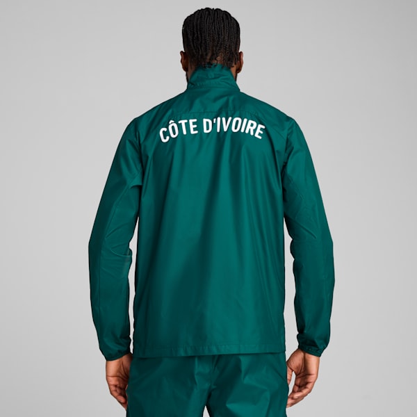 メンズ サッカー コートジボワール プレマッチ ウーブン ジャケット, Dark Myrtle-Rickie Orange, extralarge-JPN
