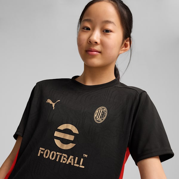 AC Milan Training Jersey Youth, PUMA Black-For All Time Red, extralarge