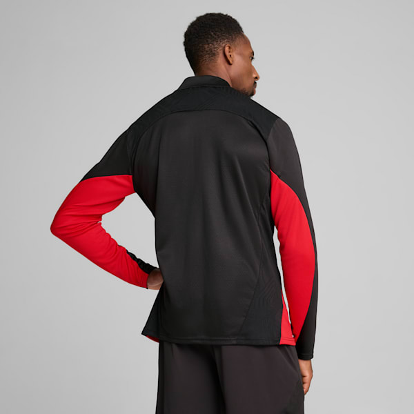 AC Milan Men's Slim Fit Football Training Jacket, PUMA Black-For All Time Red, extralarge-IND