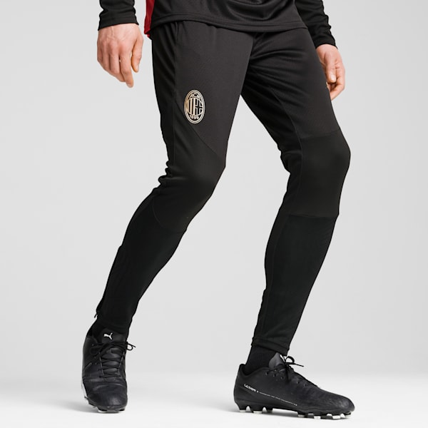 AC Milan Men's Training Pants, PUMA Black-For All Time Red, extralarge