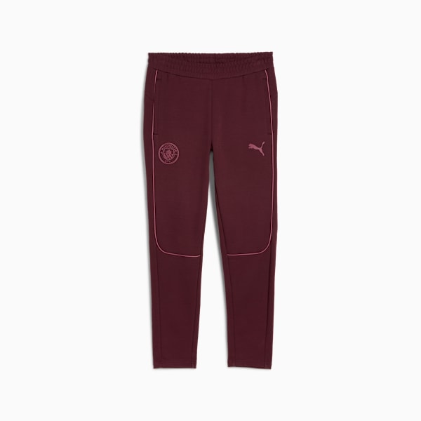 Manchester City Men's Slim Fit Football Casuals Pants, Dark Jasper-Dusty Orchid, extralarge-IND