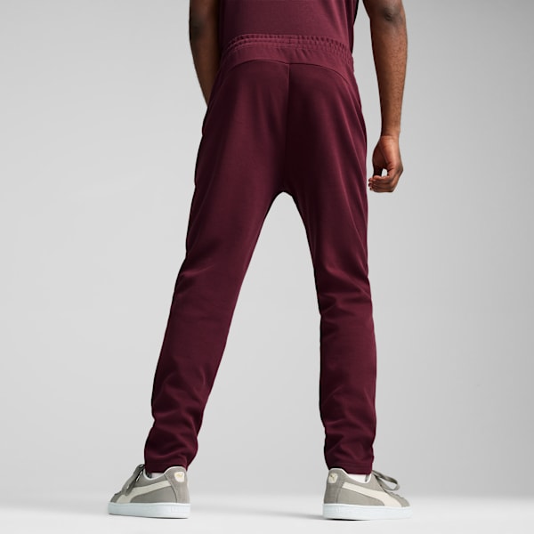 Manchester City Men's Slim Fit Football Casuals Pants, Dark Jasper-Dusty Orchid, extralarge-IND