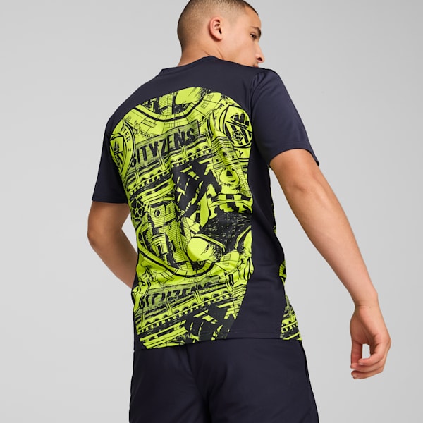 Jersey de calentamiento para hombre Manchester City, Yellow Glow-Magic Blue, extralarge
