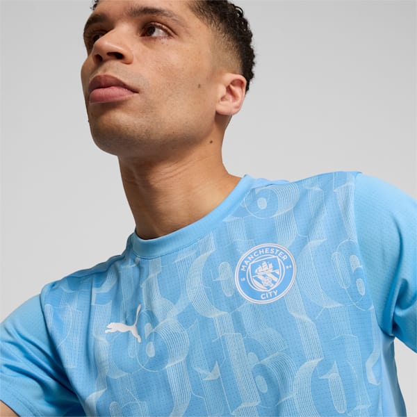 Maillot d’avant-match à manches courtes Manchester City Homme, Team Light Blue-PUMA White, extralarge