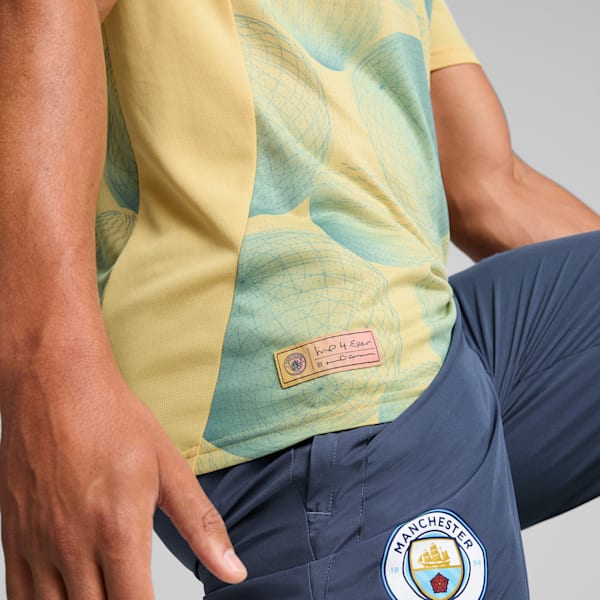 Maillot d’avant-match à manches courtes Manchester City Homme, Flaxen-Bold Blue, extralarge