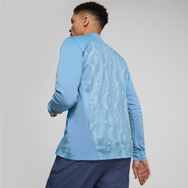 Manchester City 24/25 Pre-Match Quarter-Zip Men's Top, Team Light Blue-PUMA White, extralarge