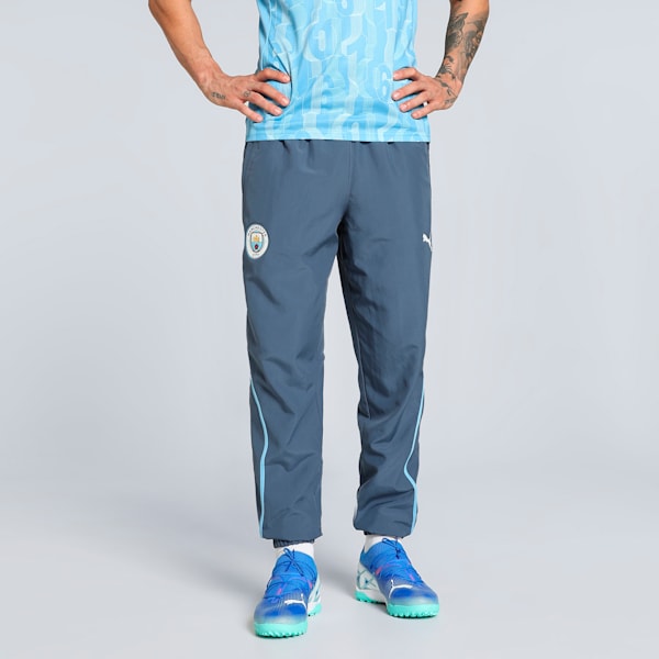 Manchester City Pre-Match Men's Slim Fit Football Woven Pants, Inky Blue-Team Light Blue, extralarge-IND