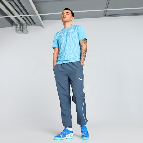 Manchester City Pre-Match Men's Slim Fit Football Woven Pants, Inky Blue-Team Light Blue, extralarge-IND