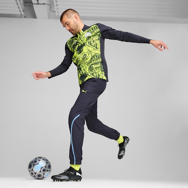Pants pre-partido Manchester City para hombre, New Navy-Yellow Glow, extralarge