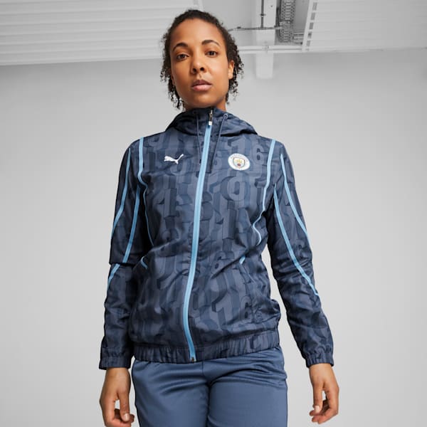Manchester City Pre-match Woven Jacket Women, Inky Blue-Team Light Blue, extralarge-GBR