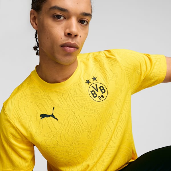 Borussia Dortmund Training Men's Slim Fit Football Jersey, Faster Yellow-PUMA Black, extralarge-IND