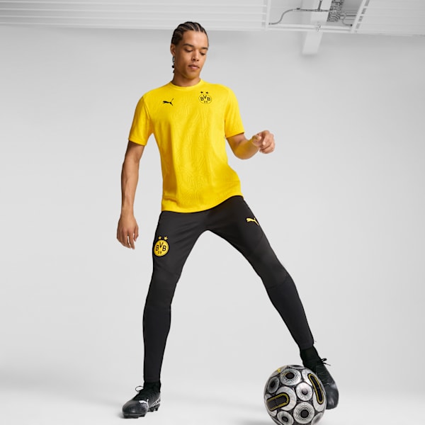 Borussia Dortmund Training Men's Slim Fit Football Jersey, Faster Yellow-PUMA Black, extralarge-IND