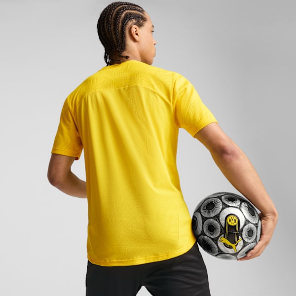 Borussia Dortmund Training Men's Slim Fit Football Jersey, Faster Yellow-PUMA Black, extralarge-IND