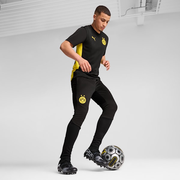 Pants Borussia Dortmund para hombre, PUMA Black-Faster Yellow, extralarge