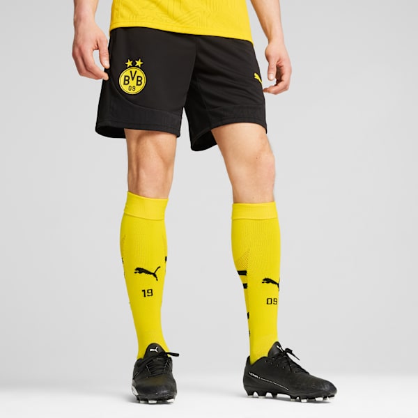 Borussia Dortmund Training Shorts Men, PUMA Black-Faster Yellow, extralarge-GBR