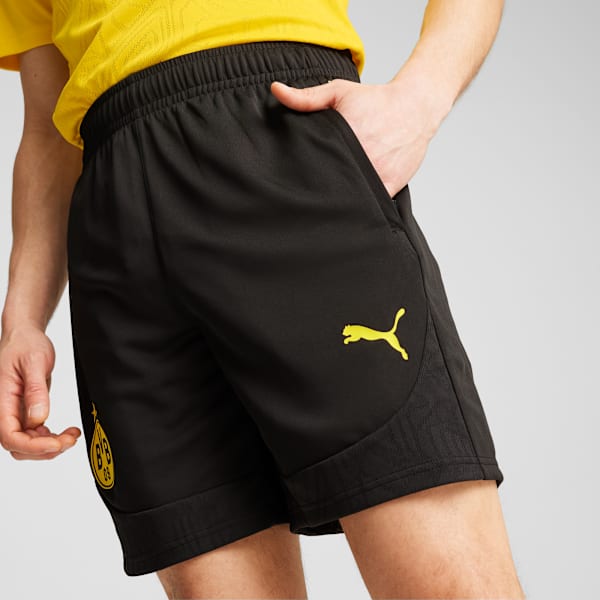 Borussia Dortmund Training Shorts Men, PUMA Black-Faster Yellow, extralarge-GBR