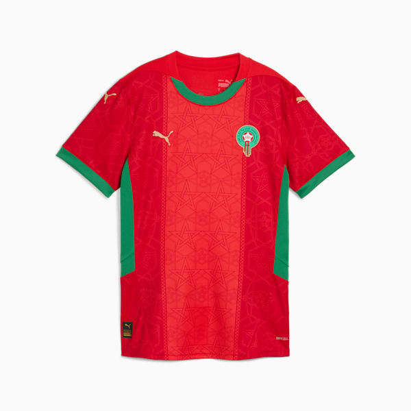 Morocco 2025 Home Jersey Women, PUMA Red-Archive Green, extralarge