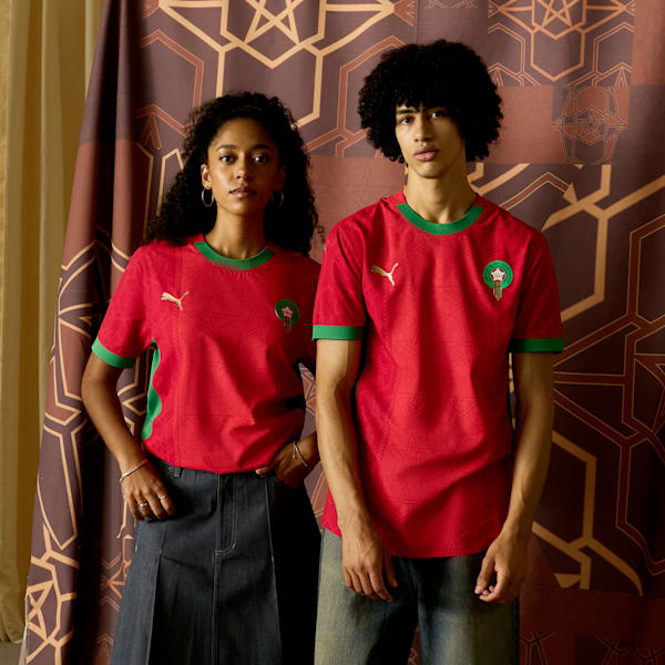 Morocco 2025 Home Jersey Women, PUMA Red-Archive Green, extralarge