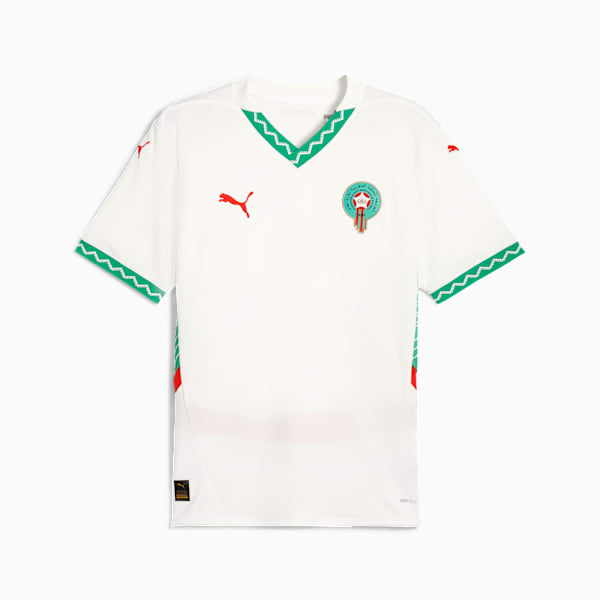 Camiseta Marruecos 2025 Visitante para hombre, PUMA White-Fast Green-PUMA Red, extralarge