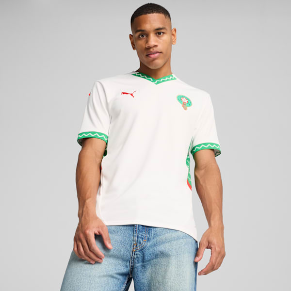 Morocco 2025 Away Jersey Men, PUMA White-Fast Green-PUMA Red, extralarge-GBR