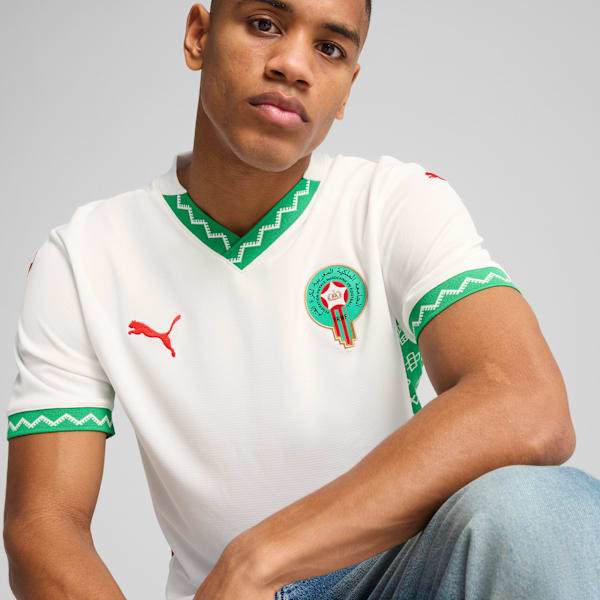 Morocco 2025 Away Jersey Men, PUMA White-Fast Green-PUMA Red, extralarge-GBR