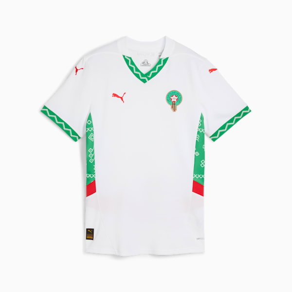 Morocco 2025 Away Jersey Women, PUMA White-Fast Green-PUMA Red, extralarge