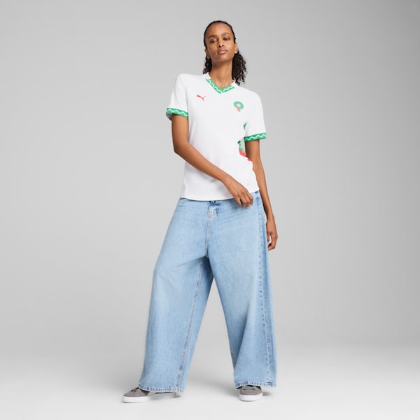 Morocco 2025 Away Jersey Women, PUMA White-Fast Green-PUMA Red, extralarge