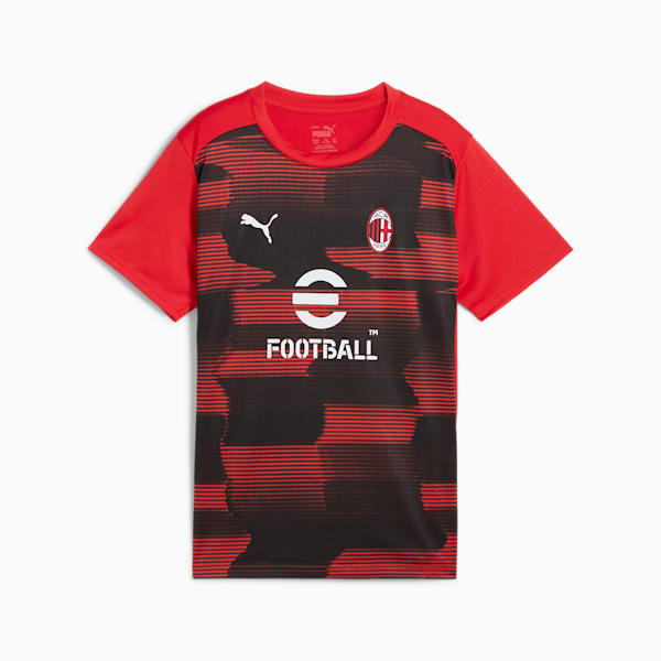 キッズ ACミラン 2024-25 プレマッチ 半袖 シャツ 116-164cm, For All Time Red-PUMA Black, extralarge-JPN