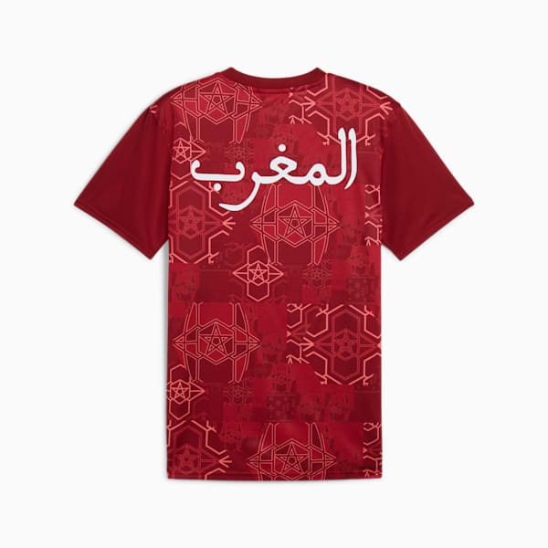 Jersey de fútbol para hombre prepartido Marruecos, Intense Red-Archive Green, extralarge