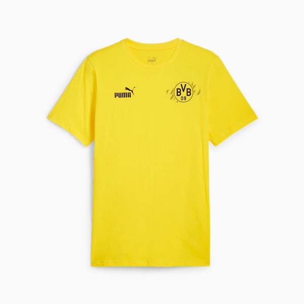 Borussia Dortmund ftblCULTURE Men's Tee, Faster Yellow-PUMA Black, extralarge