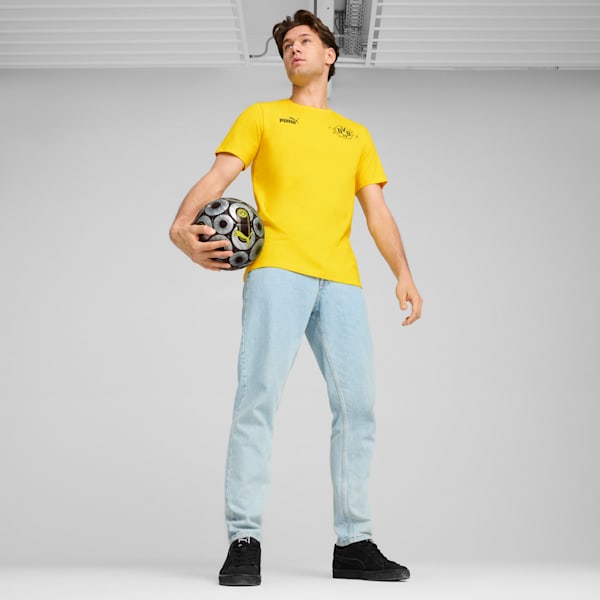 Borussia Dortmund ftblCULTURE Men's Tee, Faster Yellow-PUMA Black, extralarge