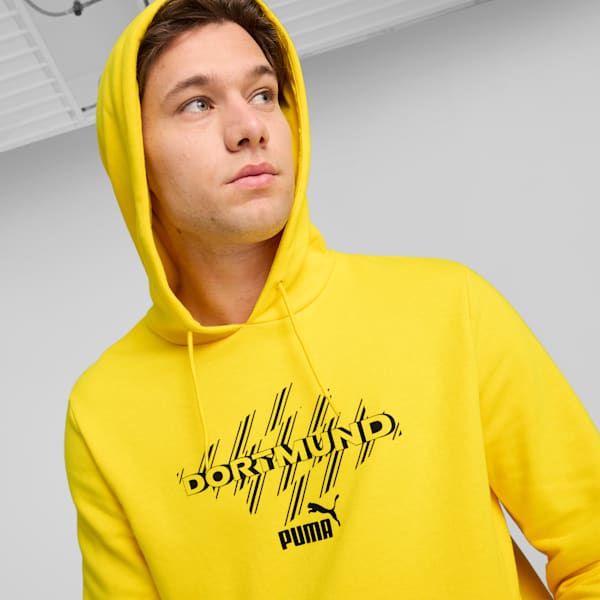 Sudadera con capucha ftblCULTURE del Borussia Dortmund para hombre, Faster Yellow-PUMA Black, extralarge