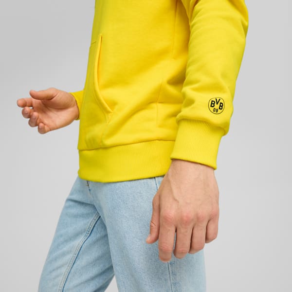 Sudadera con capucha ftblCULTURE del Borussia Dortmund para hombre, Faster Yellow-PUMA Black, extralarge