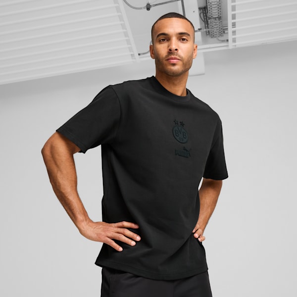 メンズ ドルトムント FTBLモノ 半袖 Tシャツ, PUMA Black, extralarge-JPN