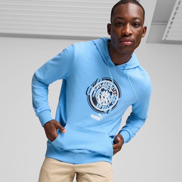 Manchester City ftblCULTURE Men's Hoodie, Team Light Blue, extralarge-IND