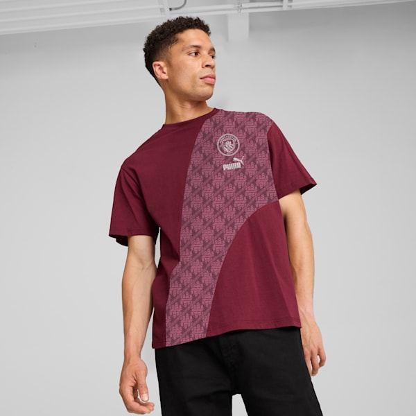 Manchester City ftblCULTURE Men's Tee, Dark Rosette-Dark Jasper, extralarge-IND