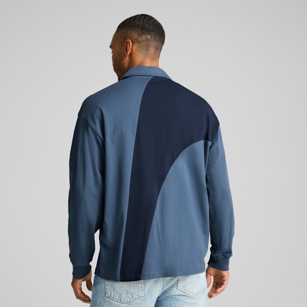 メンズ マンチェスター シティFC FTBLカルチャー 長袖 ポロシャツ, Inky Blue-Club Navy, extralarge-JPN