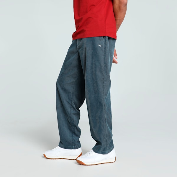 MMQ Corduroy Men's Relaxed Fit Pants, Gray Skies, extralarge-IND